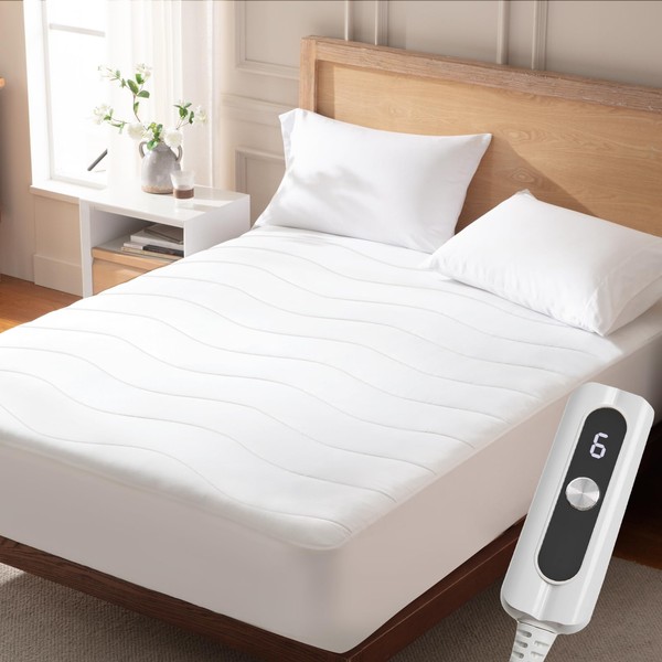 ACCU Heated Mattress Pad Twin, Quilted Electric Mattress Pad Bed