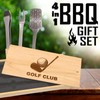 Golf Club Enthusiast Engraved BBQ Set: High-Quality Stainless Steel Grill