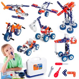 Building Toys Kits 152 Piece STEM Toys Erector Set for Boys Creative Construction Engineering Fun Educational Building Blocks Set for Boys and Girls Ages 6 7 8 9 10 11 12 Year Old, Best Toy Gift