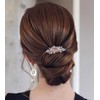 Wendalern Bridal Hair Clip Barrette Crystal Wedding Headwear Gold Crystal