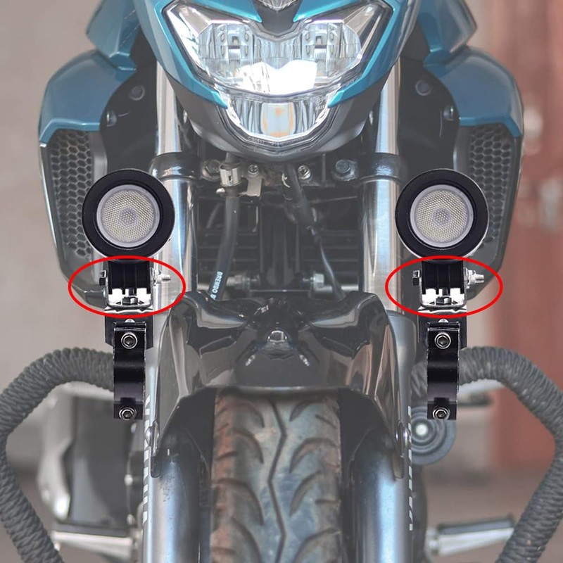 DUZEPA 2PCS Motorcycle Spotlight Brackets Adjustable Spot Lights Mount Bracket