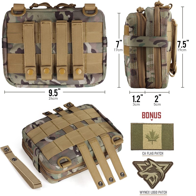 WYNEX Tactical Large Admin Pouch of Double Layer Design, Molle