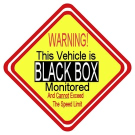 Warning Black Box Fitted To This Vehicle On Board Printed Aluminum Car Window Sign Novelty Sign