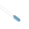 LUSTRE AND LIGHT 20x5mm Square Shape Natural Aquamarine Pendant Necklace