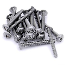 M3 (3mm x 25mm) Flanged Hex Socket Button Machine Screw (Bolt) - Stainless Steel (A2) (Pack of 20)