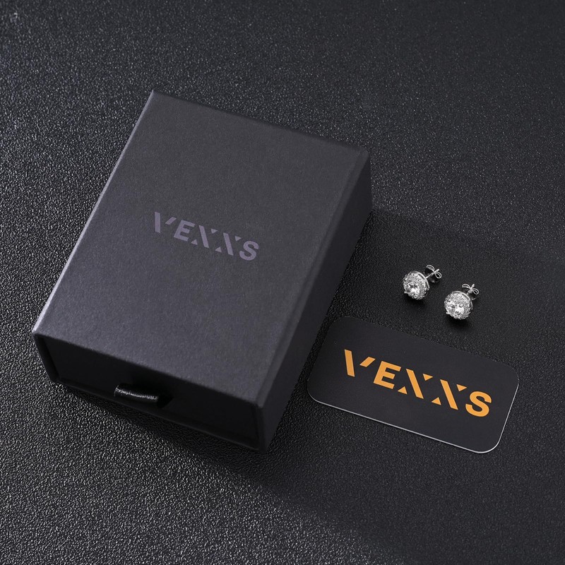VEXXS 925 Sterling Silver Stud Earrings2