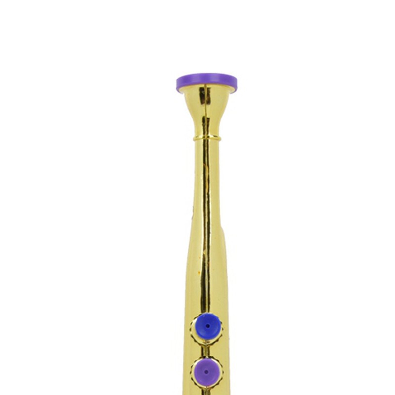 Kid Trumpet Golden Coated Plastic Children Preschool Music Toy Gift