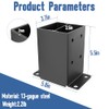 4x4 Post Base 2 Pcs, Heavy Duty Post Anchor with