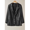 EVANS Curve Faux Leather Blazer - Women's - Plus Size