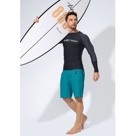 Men's Swim Trunks Quick Dry Board Shorts with Zipper Pockets Beach Shorts Bathing Suits for Men - No Mesh Liner(Lake Green,3XL)