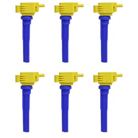 Set of 6 Yellow Ignition Coil Pack Compatible with Ford Lincoln 17-20 F-150 18-21 Expedition 17-22 GT 18-21 Navigator V6 3.5L Replacement for UF826 HL3Z12029A HL3E-12A366-AB GN10892 DG560