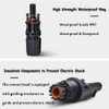 BAYM Solar Connector Male Female Solar Panel Connector 30A 1500V