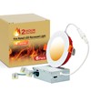 CycevSun 6 Pack Fire Rated Recessed Light 2 Hours, 4