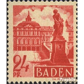 Franz. Zone-Baden 8IV, Line right from Schloßturm (Field 79) unmounted mint/never hinged ** MNH 1947 clear brands (Stamps for collectors)