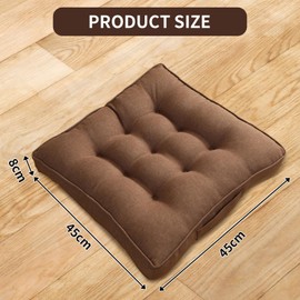 DAWNTREES Premium Booster Seat Cushion - 45x45x8cm Thick Support Pad for Armchairs, Dining Chairs, Cars & Sofas - Ideal for Pregnancy & Post-Operative Recovery - Brown Color