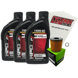 Cyclemax Oil Change Kit compatible with 2009-2023 Kawasaki KLR650