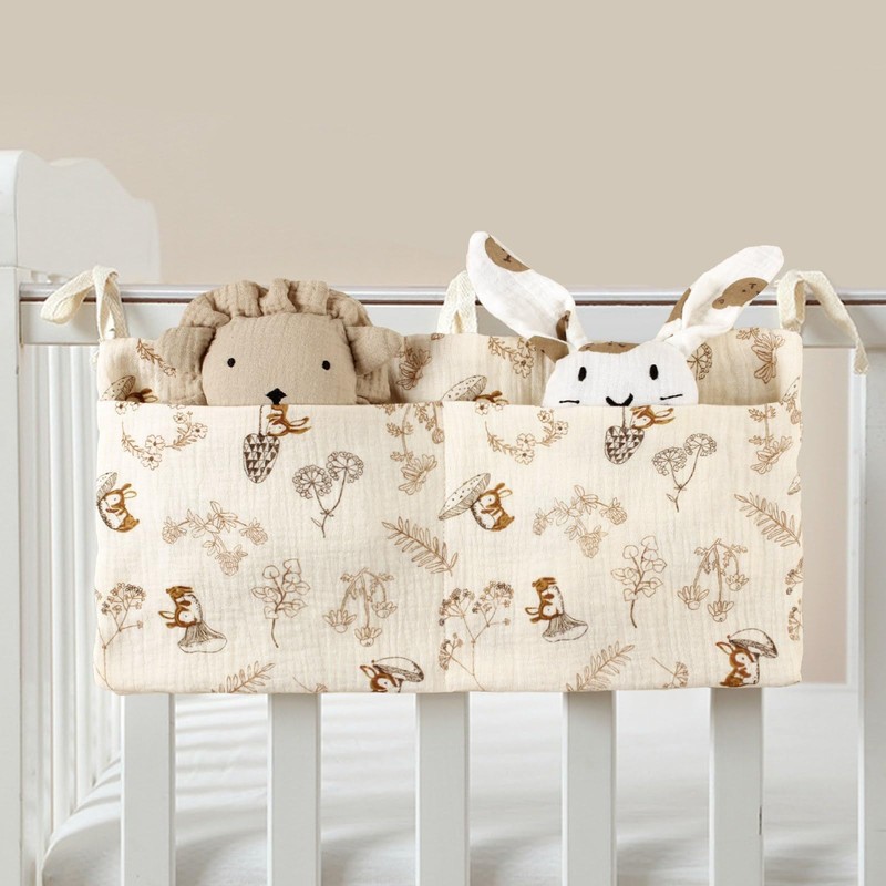 Lily Brown Cribs Storage Bag Baby Bedside Hanging Storage Bag