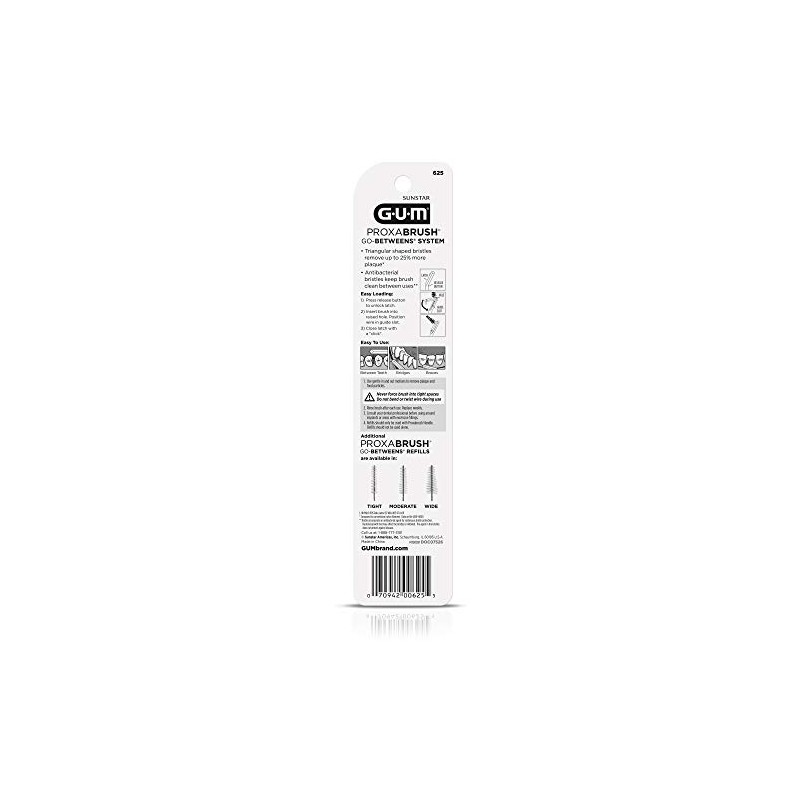 GUM Proxabrush - Recambios de mango permanente - Compatible con