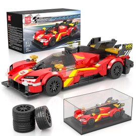 Mould King 27100 Technik Sports Car Building Block Sets with Acrylic Display Case, Model Cars for Collecting, Gifts for Children from 8+ Years / Adult Collector Enthusiasts (355 Pieces)