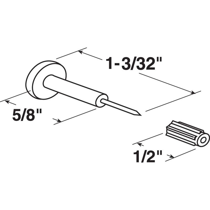Prime-Line PL 15685 Window Grid Retainer Pins (25 Pack)