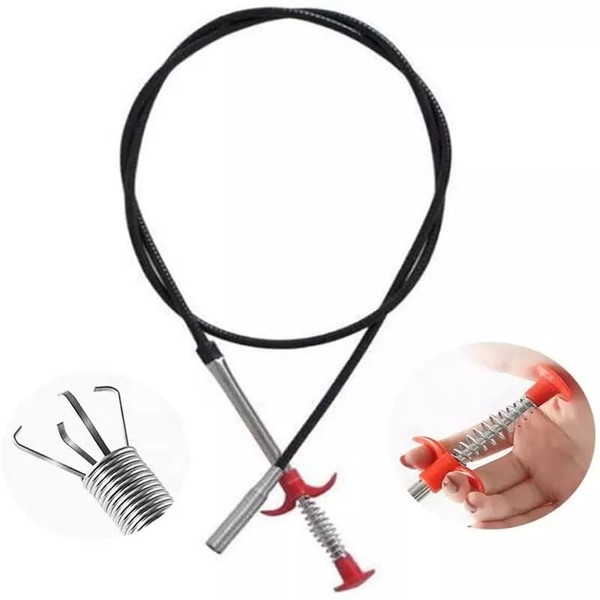 Nurano Drain Unblocker Tools Spring Pipe Dredging Tool Sink Unblocker