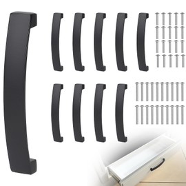 DBREAKS Pack of 10 Furniture Handles, 128 mm Hole Spacing Bar Handle, Drawer Handles with Screws, Kitchen Handles, Cabinet Handles, Bow Handles, Dresser Handle, Door Handles for Kitchen Cabinets