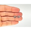 Heart Earrings with Clear Crystal Stones 925 Sterling Silver