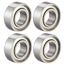 uxcell 687ZZ Ball Bearing 7mm x 14mm x 5mm Double Shielded 687-2Z Deep Groove Bearings, Carbon Steel (Pack of 4)