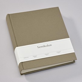 Semikolon 369953 Photo Album Classic Medium - 21.6 x 25.5 cm - 80 Pages Cream for 160 Photos - Fango Beige