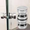 Back-to-Back Glass Door Knob Puller Push Handle Bathroom Shower Stainless