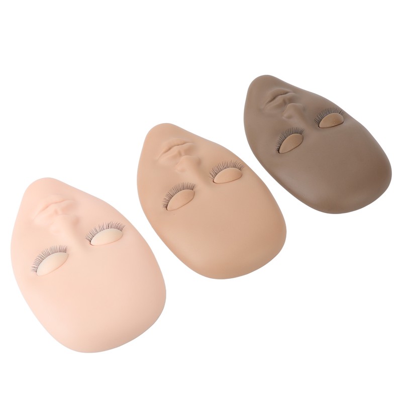 3pcs Eyelash Mannequin Head Lash Extension Training Practice Head with