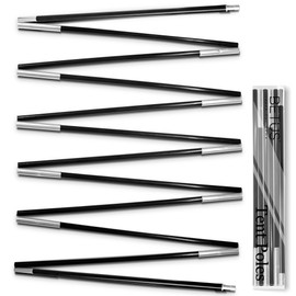 Betus Aluminum Tent Poles Replacement - Pre-Assembled Black Tent Pole for Hiking & Camping - Easy to Install Outdoor Tent Repair Rod (12Ft)