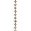 NEW: #3 BRASS PLATED STEEL BEADED PULL CHAIN SOLD BY