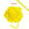 Reliabe1st 50 Feet Yellow Plastic Safety Barrier Chain with 12