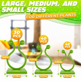 DIMROM Plant Wall Clips for Climbing Plants 110 Pcs - Large, Medium, and Small Sizes Wall Clips, Resistant to Breaking and Deformation, Easy Installation, Strong Adhesion - For Gardening or Cable Management