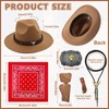 7 Piece Cowboy Fancy Dress Accessory Set for Men, Western
