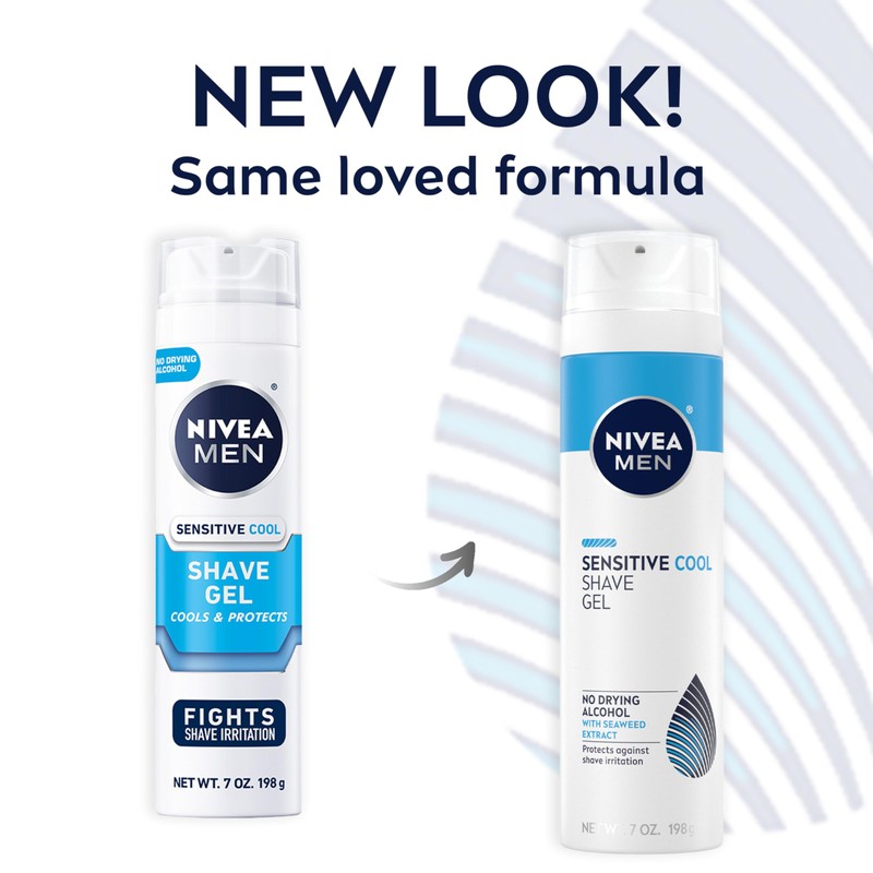NIVEA MEN Sensitive Cooling Shave Gel with Chamomile and Seaweed