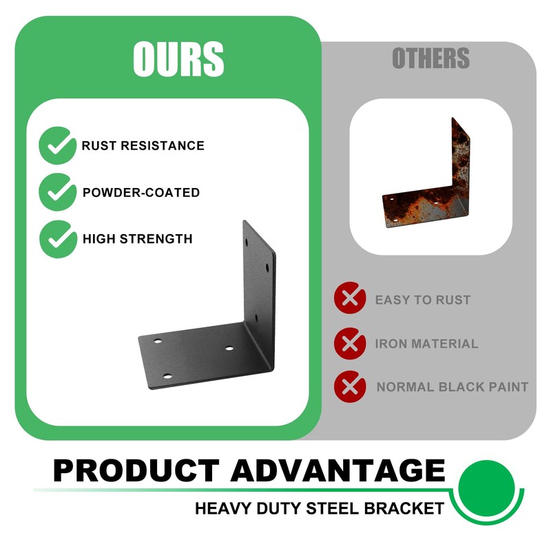 Andorm 4 Pack Heavy Duty Corner Angle Brackets for Outdoor