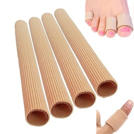 Xwanli 4 Stück 15cm Zuschneidbar Zehen Schlauchbandagen | Silikon Zehenschutz/Finger Separator Protektoren Bandage zum Zuschneiden, Schmerzlinderung von Blasenbildung Hühneraugen & Komfort