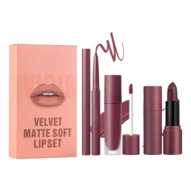 Set De Pintalabios 3 En 1, Brillo Labial Y Pintalabios Imper F