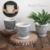 SOW Relief Planter Pot CCGH (Dot Line Blue (05))