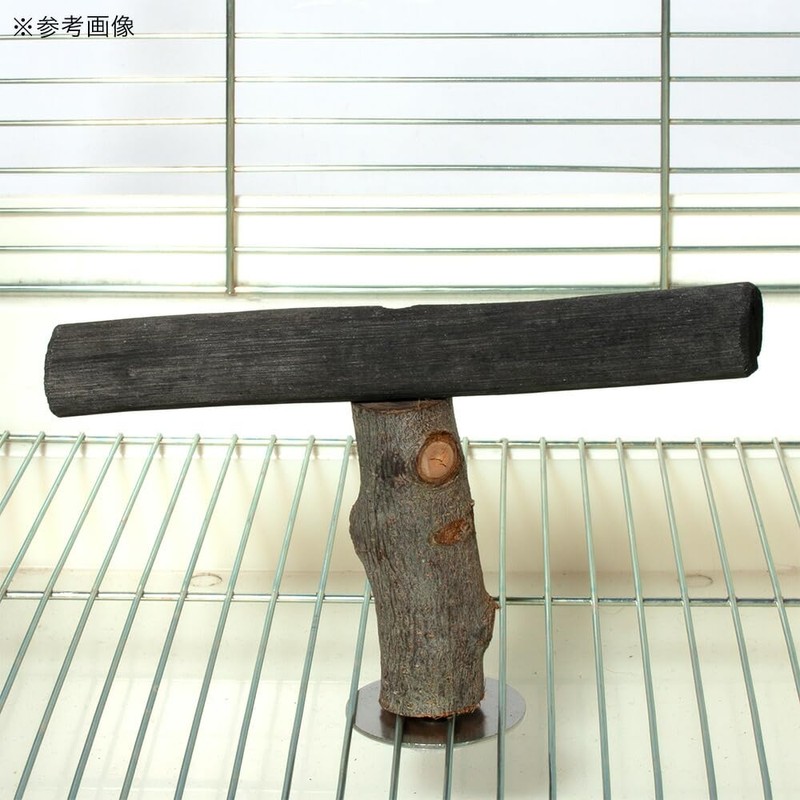 Binchotan Charcoal Perch for Bird Claw Sharpener T-Shaped Cage (Medium)