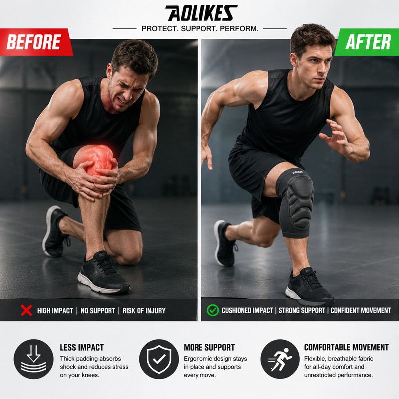 Knee & Elbow Pads for Sports and Work – Thick