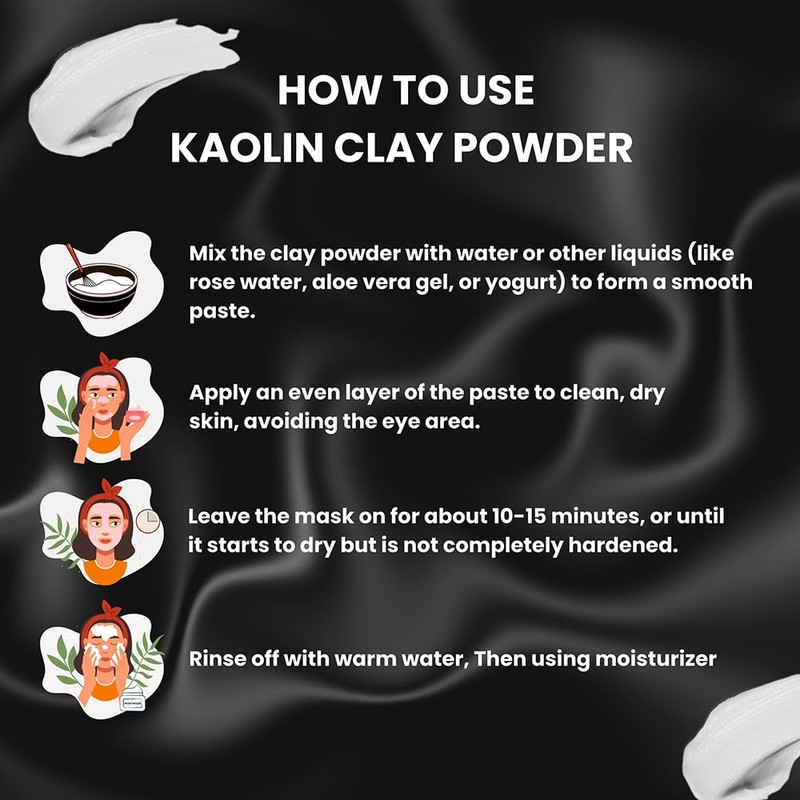 Kaolin Clay Powder 114 g for Face, Skin Care, Soap