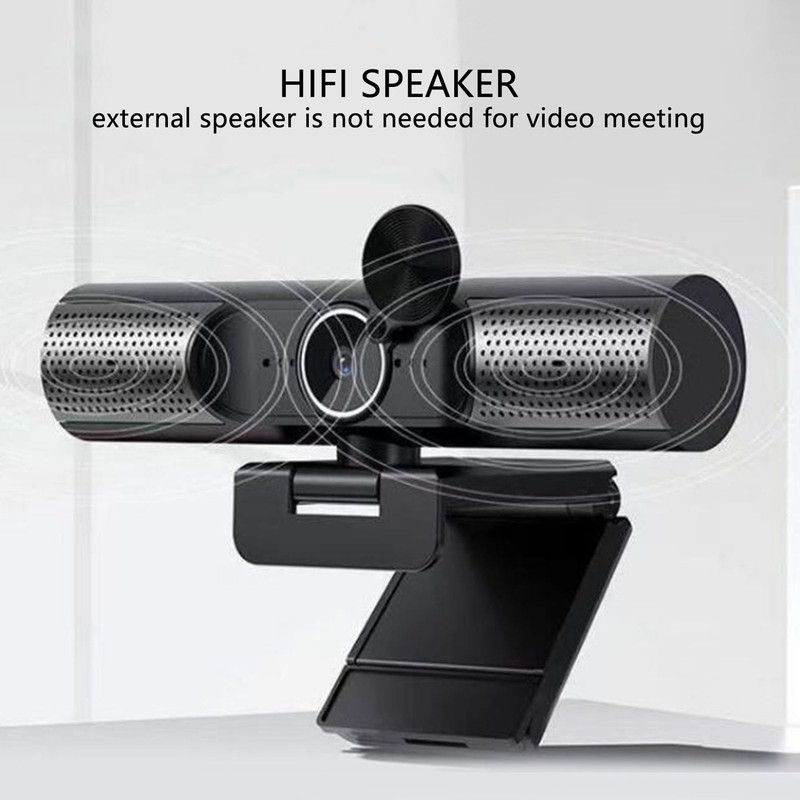 2K 30fps Webcam with Mic and Speaker, Auto Focusing Streaming