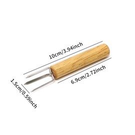 Honbay 8PCS Stainless Steel Corn Holders Corn Cob Holders Corn Forks with Wood Handle for Home Cooking, BBQ Grill