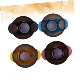 Ipetboom 4pcs Non-Slip Hair Dye Mixing Bowls Suction Cups Set Hair Coloring Bowl for Hairdressing Tinting Dyeing Salon Easy to Use Random Color