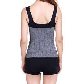 YUPPIE TONE Cashmere Kidney Warmer Elastic Women's Waist Support Warmer Body Warmer for Men, gray, m