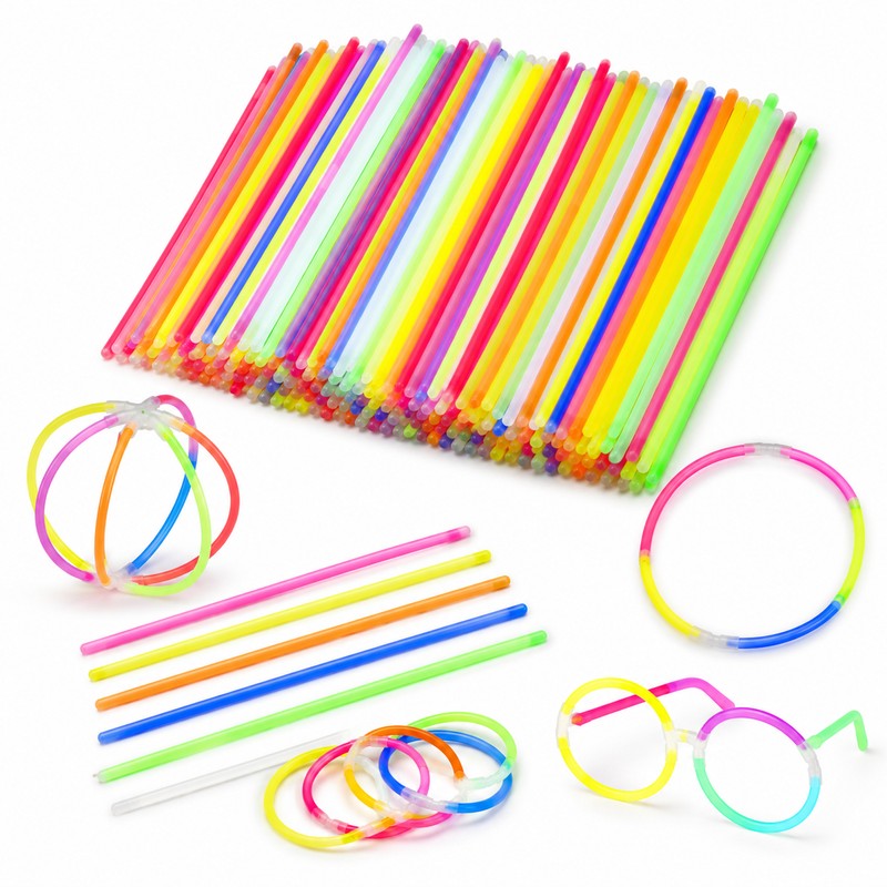 60-Pack Multicolor Glow Sticks for Party Fun – 8-Inch Neon