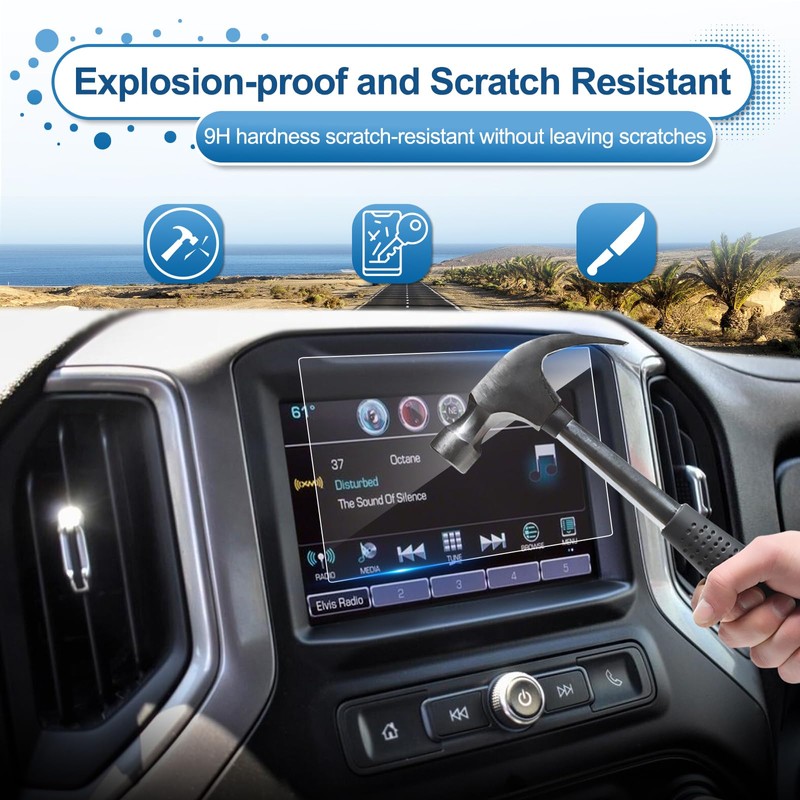 Coleya 2022-2025 Sierra 1500/2500HD/3500HD Screen Protector for GMC Sierra (Pro)
